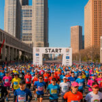 Corredores en la salida de la Maratón de Tokio
